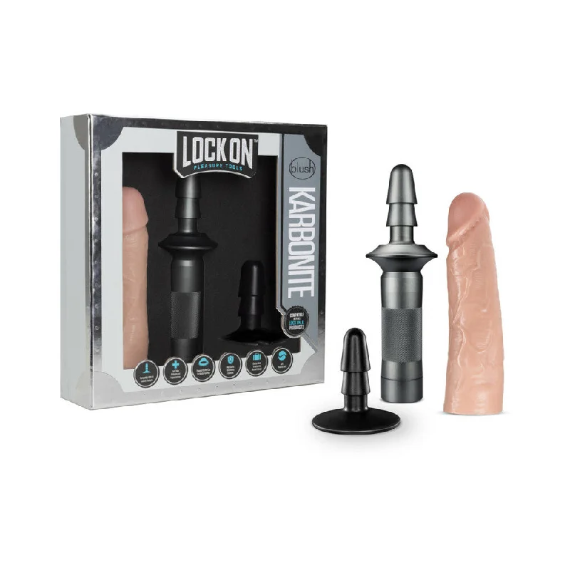 vibrating dildo for deep and satisfying stimulation-Blush Lock On Karbonite - Vanilla