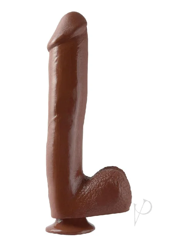 Affordable Masturbator Insert-Basix 10 Dong W/suction Brown