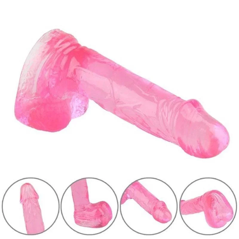 Crush-resistant dildo-Pink Realistic Flesh Suction Cup Dildo