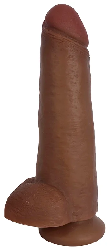 Water-Resistant Masturbator-Jock  12 Inch Dong With Balls - Chocolate