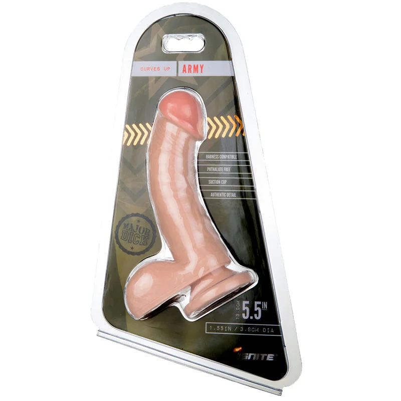 vibrating prostate massager for men’s pleasure-Si Ignite Major Dick Army Vanilla