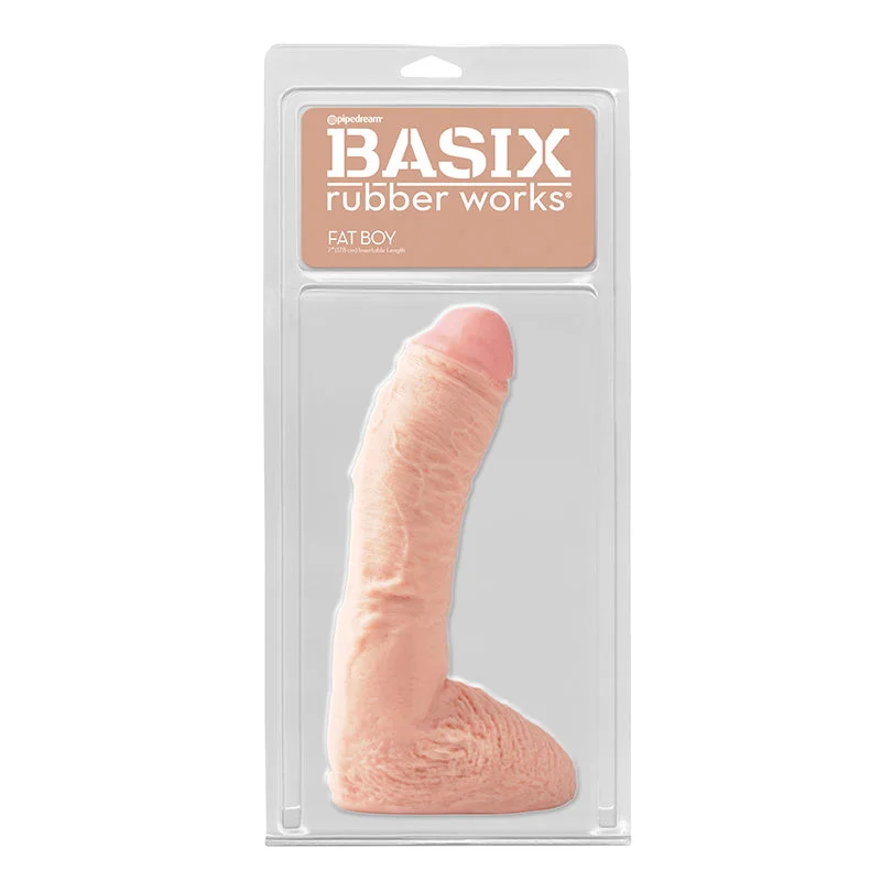 premium prostate massager for men-Basix 10 Fat Boy Flesh