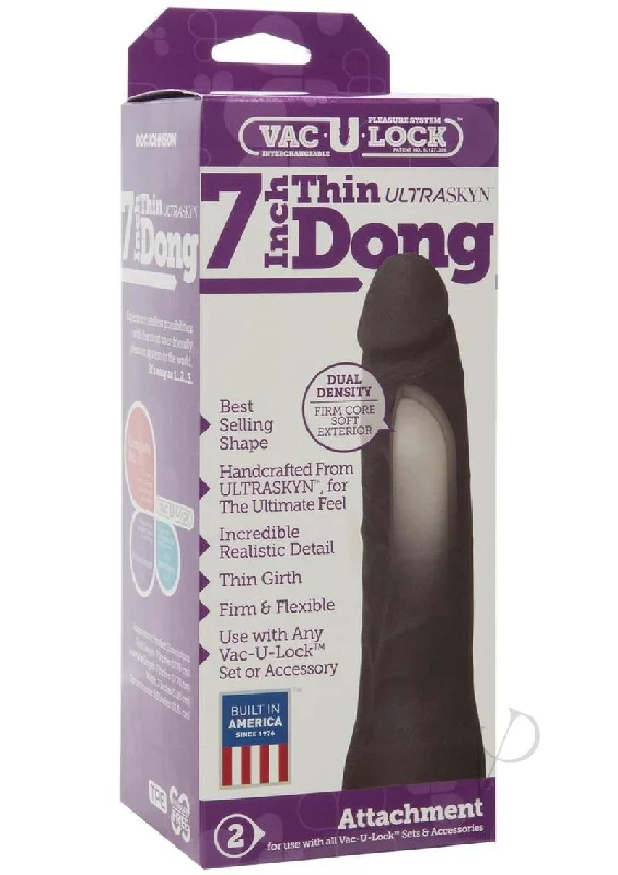 Realistic Masturbator Pack-Vac U Lock Thin 7 Dong Black