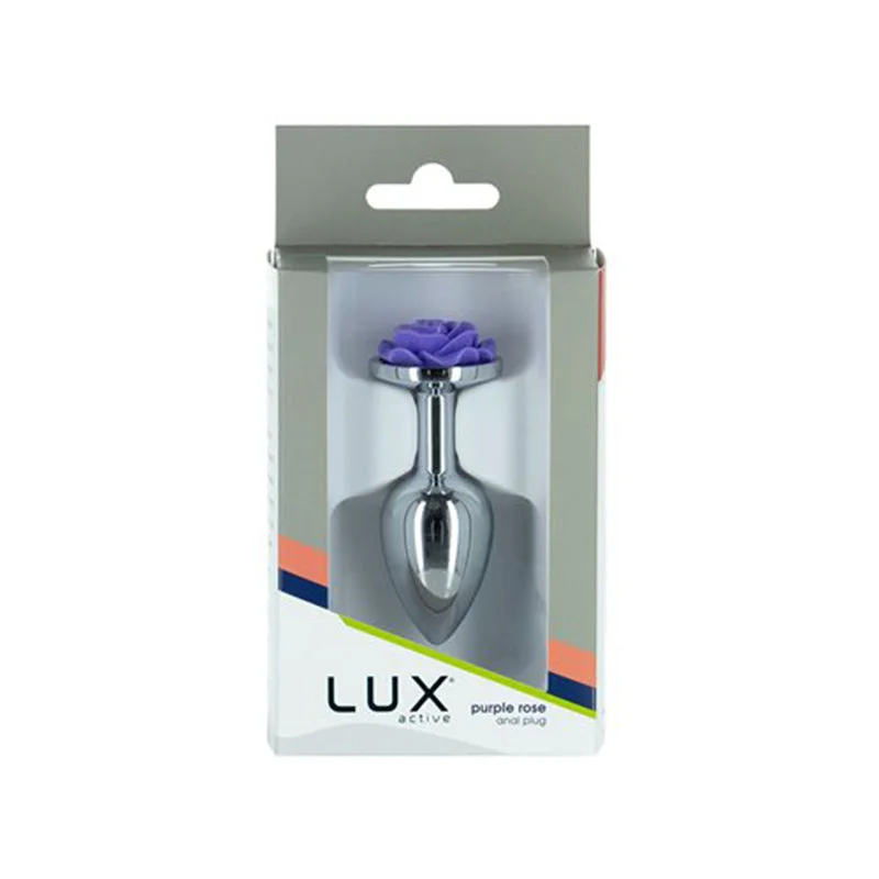 Easy-Travel Masturbator-Lux Active RoseMetal Butt Plug 3in Purpl