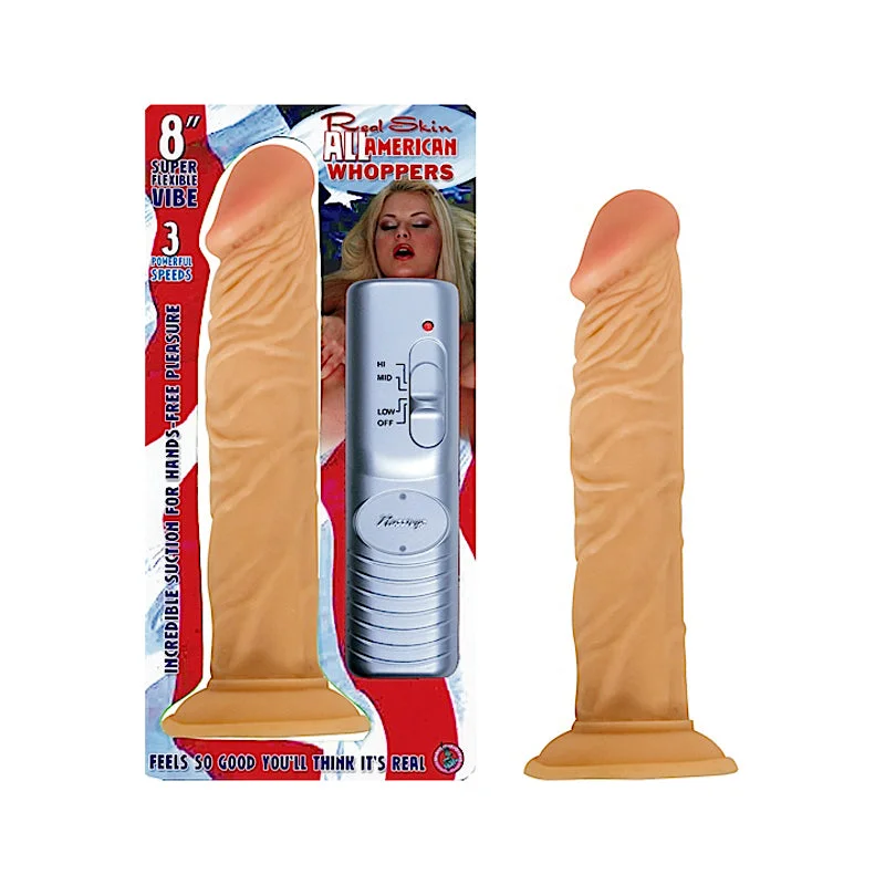 Pocket-Friendly Masturbator-All American Whoppers 8in. Vibrating Dong