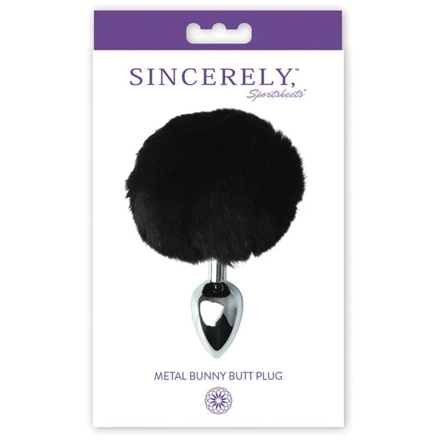 Disposable Masturbator Tool-Sportsheets - Sincerely Metal Bunny Butt Plug (Silver)