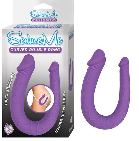 Custom Masturbator Insert-Seduce Me Curved Double Dong - Purple