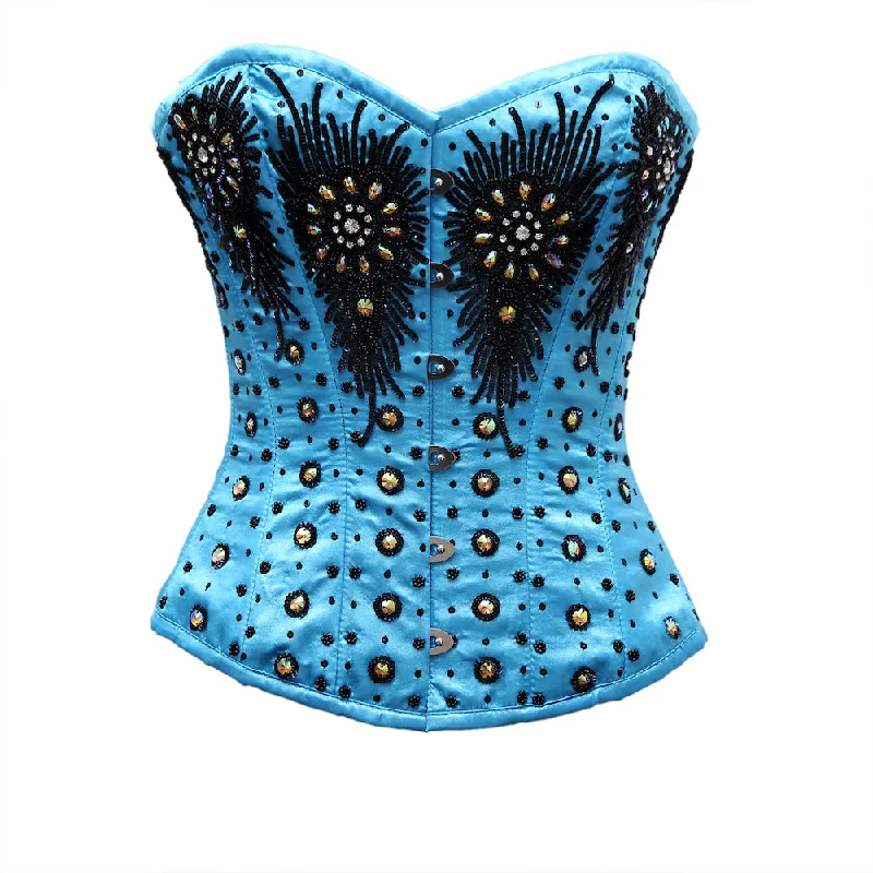 corset for steampunk cascades-Lindsiy Embroidery Overbust Corset