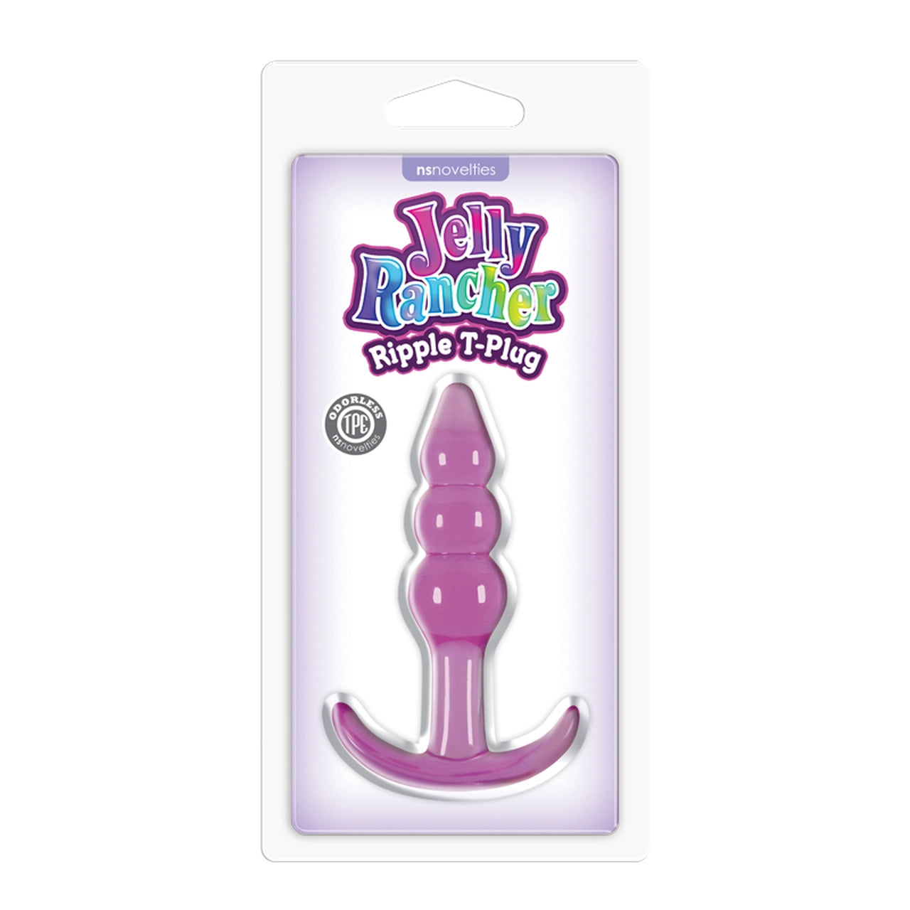 Non-Slip Masturbator Tool-Jelly Rancher Smooth T-Plug Purple