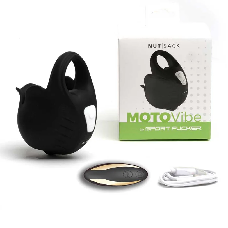 Motovibe Silicone Cock Ring Nut Sack Vibrator for Men