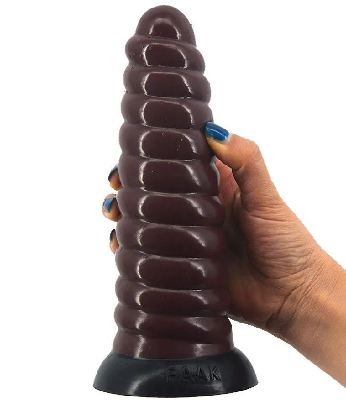 Toned dildo-FAAK Conch silicone dildo anal  butt plug sex toys