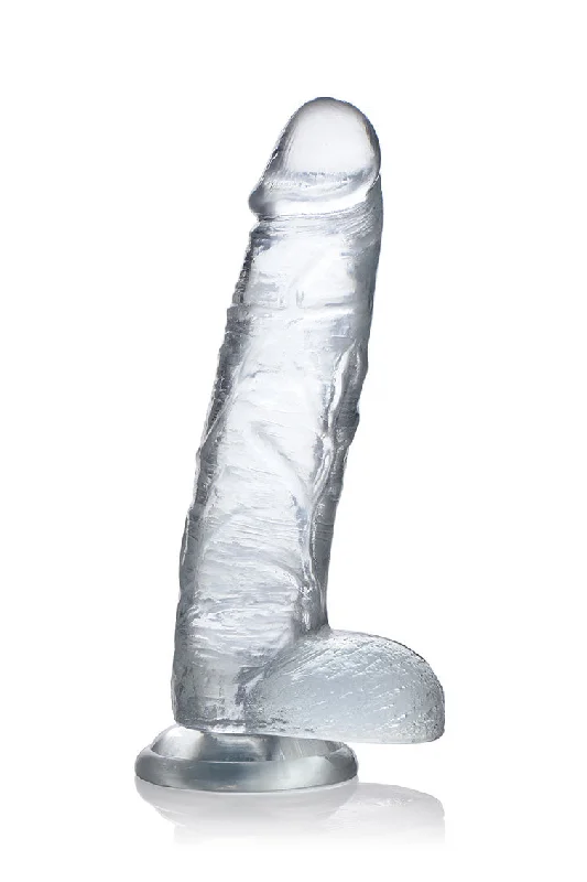 Best Budget Masturbator Sleeve-Jock C-Thru 9 Inch Dong With Balls - Clear