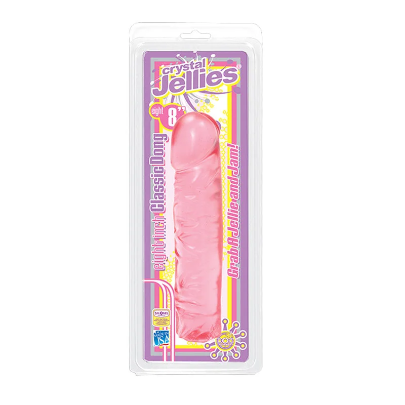 multi-speed vibrating dildo for personalized sensations-Crystal Jellies Classic 8 Pink Jellie