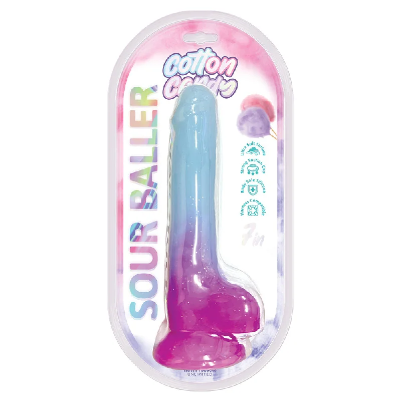 vibrating sex toy for advanced users with strong settings-Cotton Candy Sour Baller 7 Aqu/prp