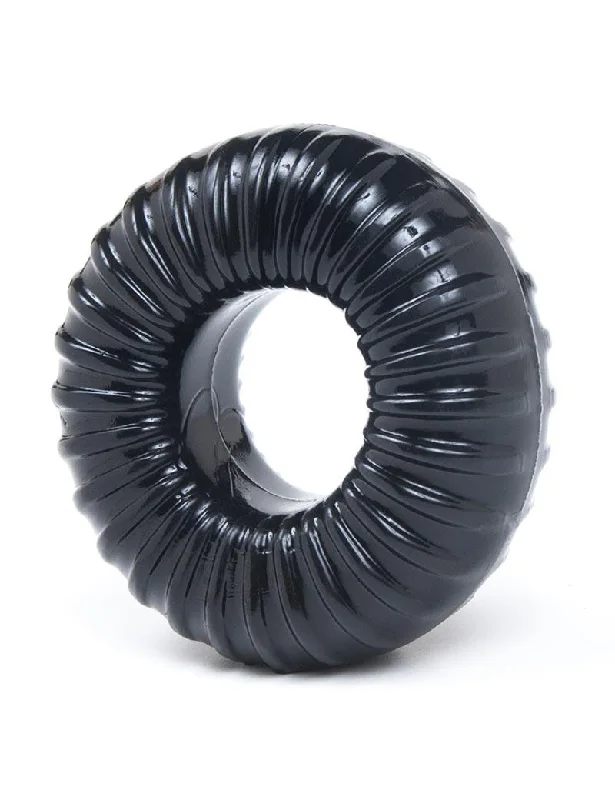 Perfect Fit Ribbed Ring, Black