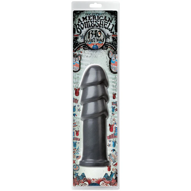 silicone anal plug for comfortable play-American Bombshell B10 Warhead - Gun Metal