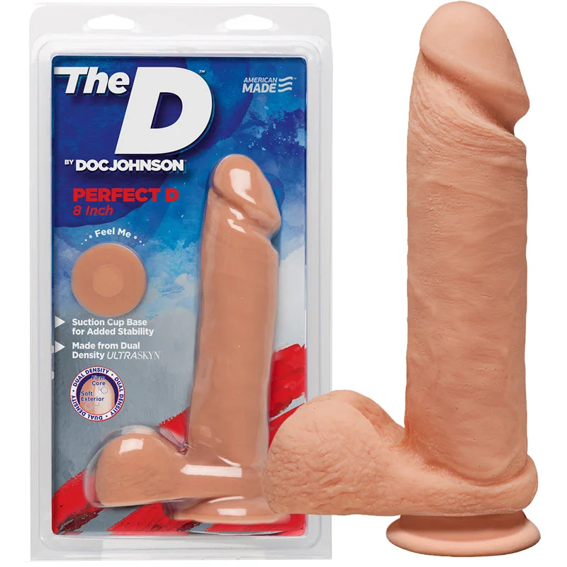 vibrating anal plug with textured surface for added sensation-The D The Perfect D 8 Inch Vanilla