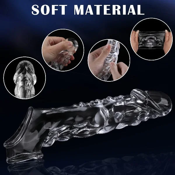 Vibrating Cock Sleeve Male Sex Toy - Cock Ring Delay Ejaculation Enhanced Sex Performance