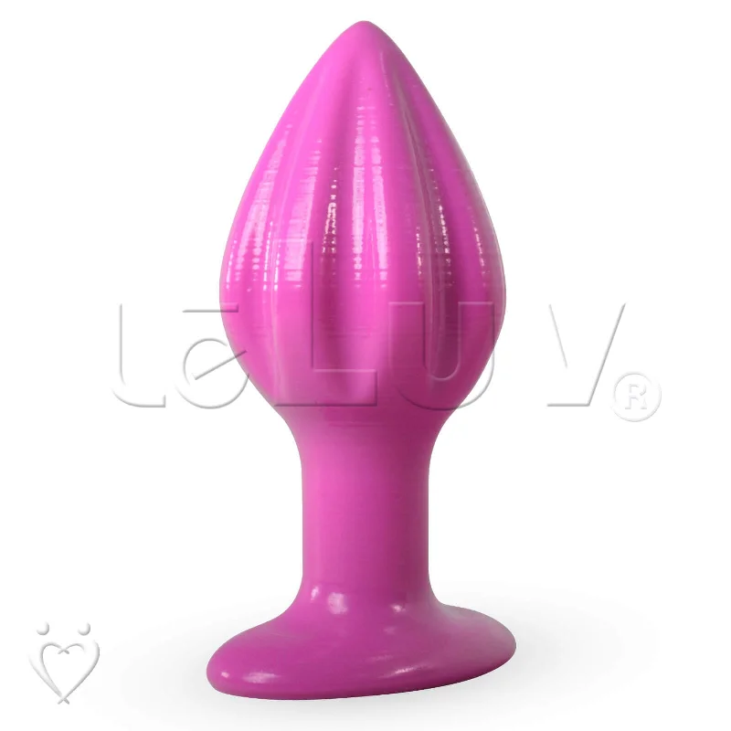 Quick-Grip Masturbator Case-Butt Plug Grooved 3D Printed 5.25 Inch - Choose Girth