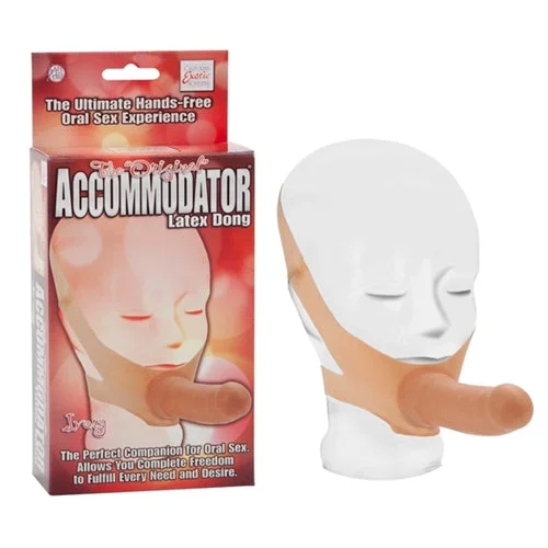 Discreet Masturbator Holder-The Original Accommodator Latex Dong - Ivory