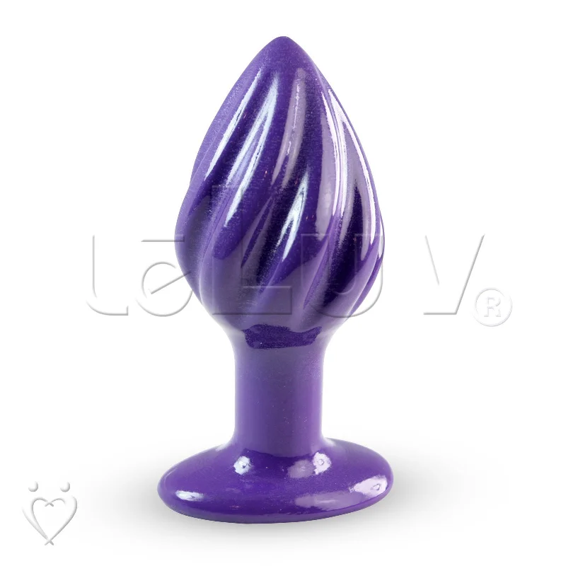 Ultra-Soft Masturbator Grip-Butt Plug Swirled 3D Printed 5.25 Inch - Choose Girth