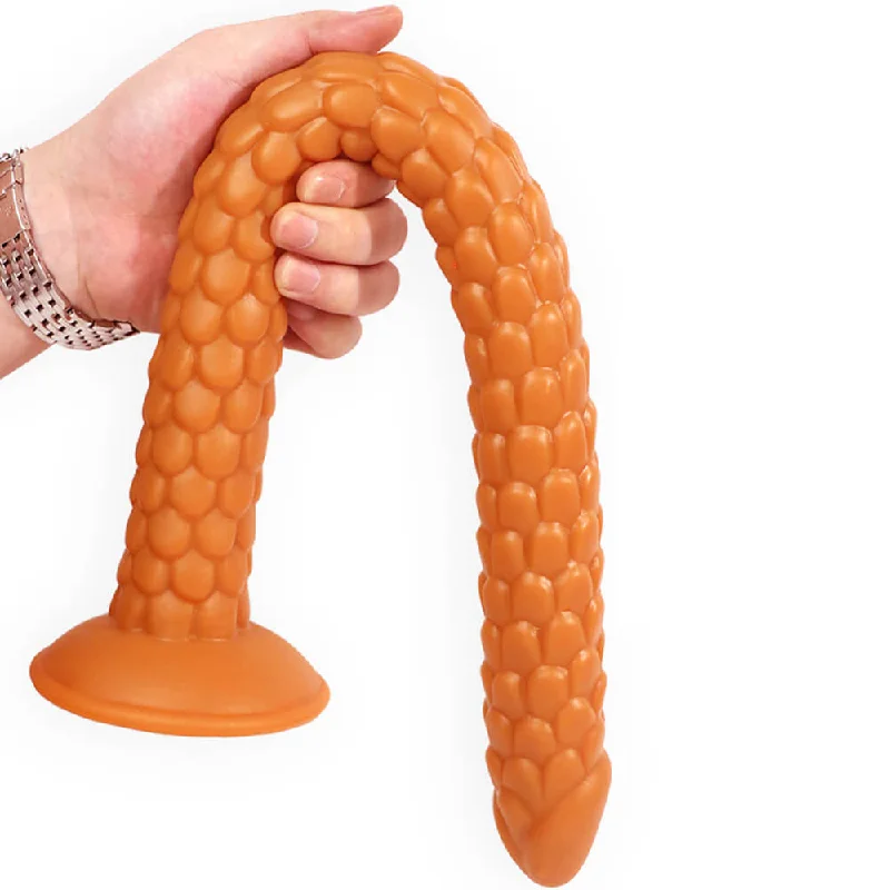 Embossed dildo-19.7'' Ultra Huge Long Dragon Dildo Silicone Soft Big Butt Plug