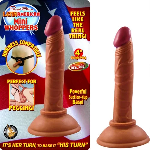 Silent Masturbator Design-Latin American Mini Whoppers 4-Inch Straight Dong - Latin