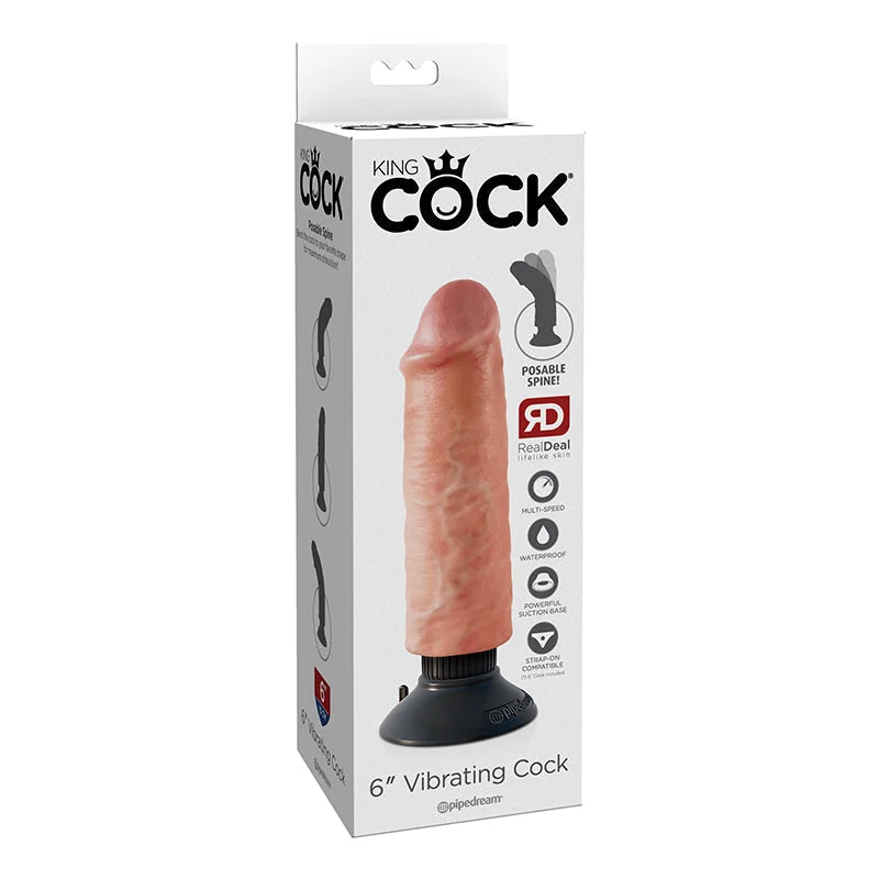 King Cock 6-Inch Vibrating Cock - Light