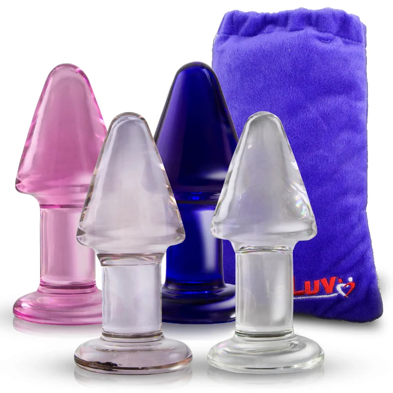 High-Feel Masturbator Sleeve-LeLuv Glass 4 Inch Long Classic Thick Butt Plug