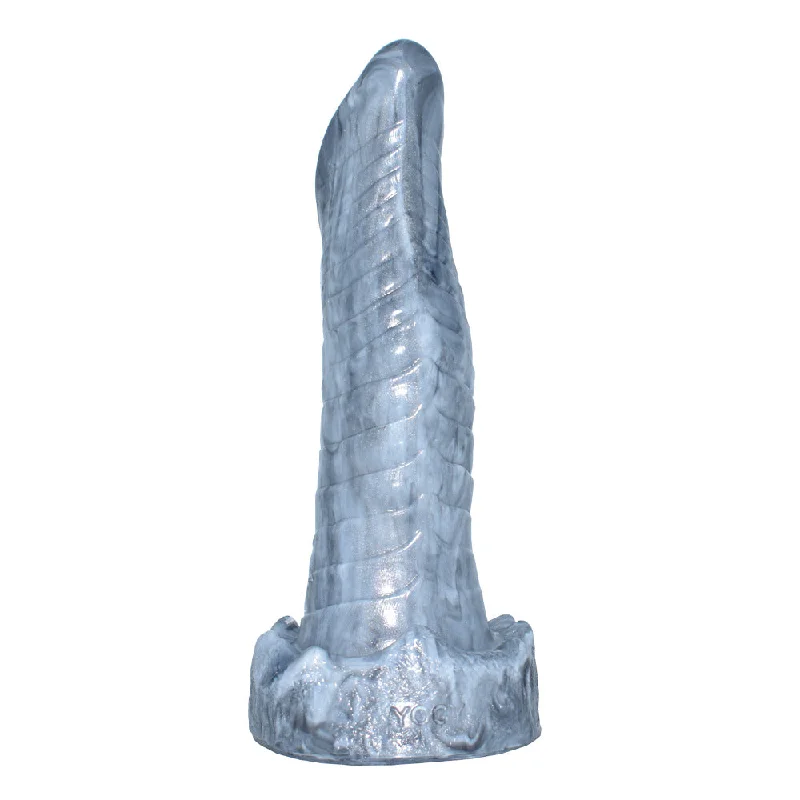 Conductive dildo-Silver Liquid Silicon Imitation Phoenix Dildo