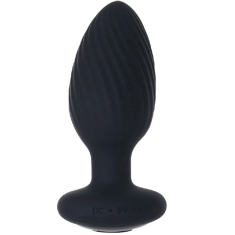 Portable Masturbator Accessory-Tornado Remote Rotating Butt Plug Vibe in Medium