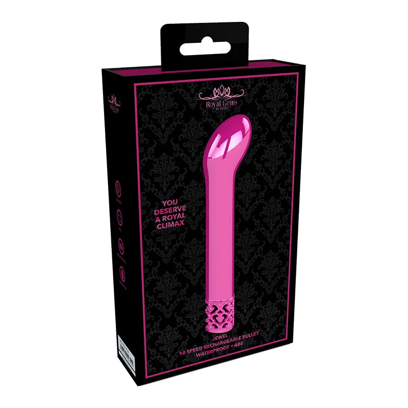 vibrating cock ring for enhanced pleasure-Royal Gems - Jewel - Abs Rechargeable Bullet - Pink