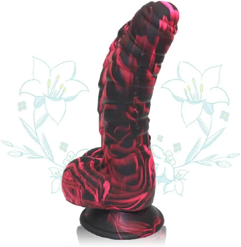 Fade-proof dildo-7 Inch Dinosaur Scales Fantasy Silicone Dildo with Suction Cup