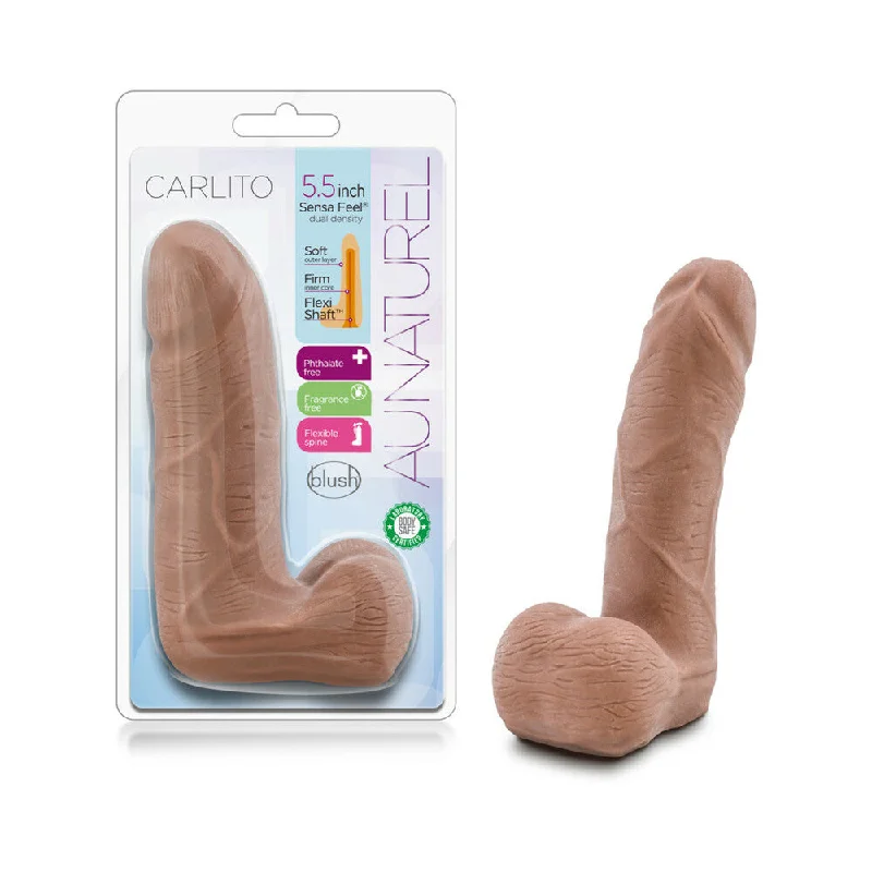 vibrating dildo with suction cup for hands-free play-Au Naturel Carlito Latin