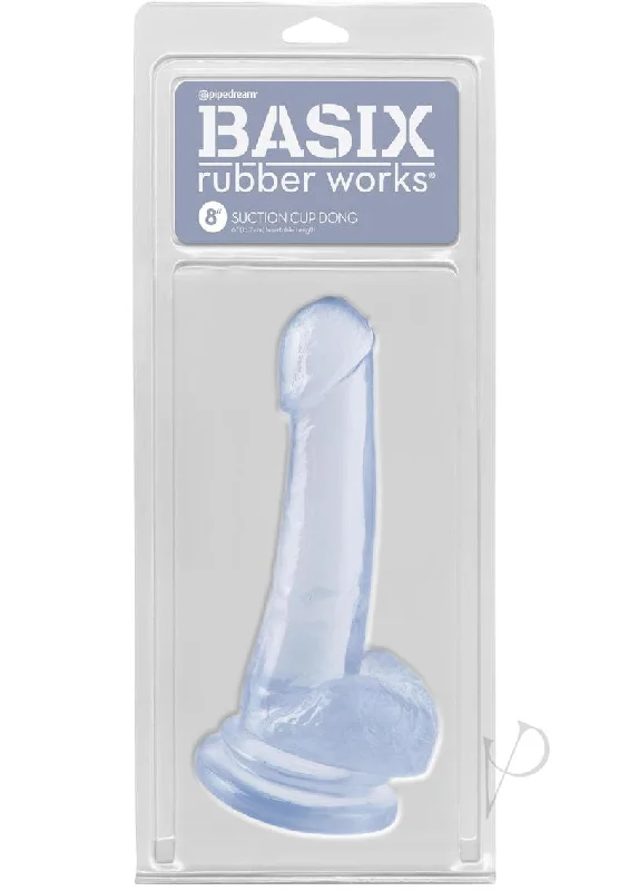 Hands-Free Masturbator Option-Basix 8 Suction Cup Dong Clear