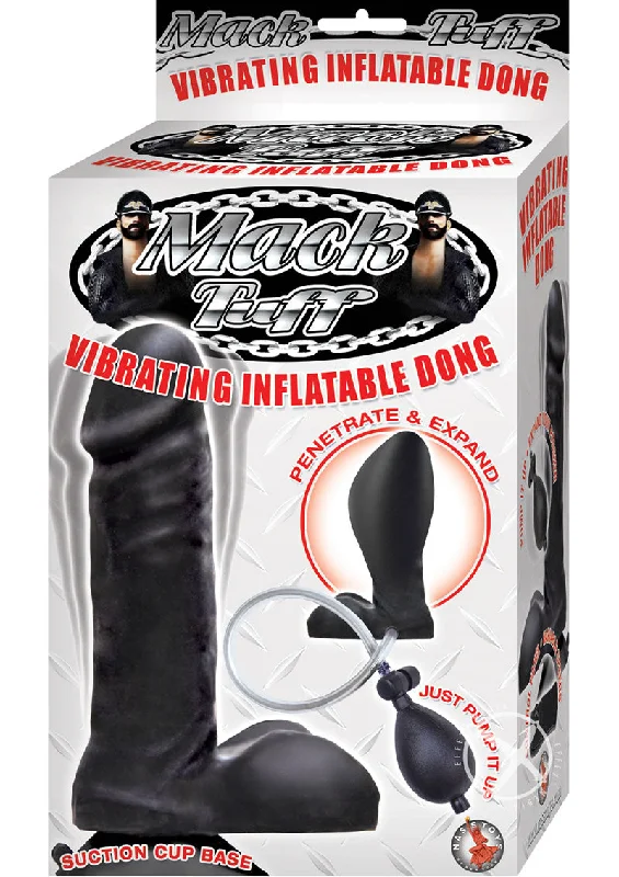 Soft Masturbator Kit-Mack Tuff Vibrating Inflate Dong Black