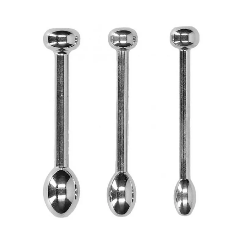 Heavy-Duty Masturbator Grip-Urethral Sounding Metal Plug Set