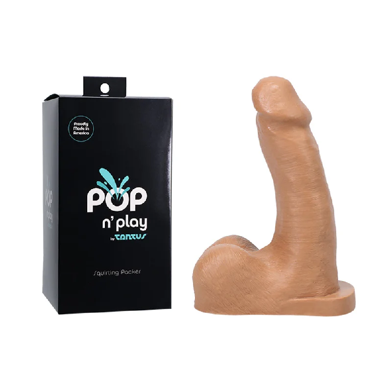 vibrating anal toy for deeper play with ergonomic handle-POP n' Play Squirting Packer Honey