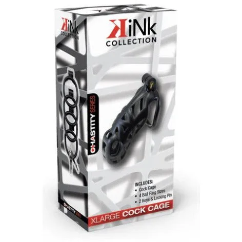 Kink Locking Cock Chastity Cage X-Large by Kink Collection