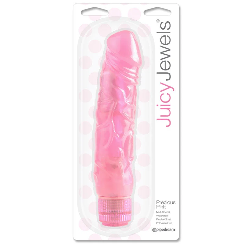 vibrating anal toy for solo play with multi-speed settings-Juicy Jewels Precious Pink