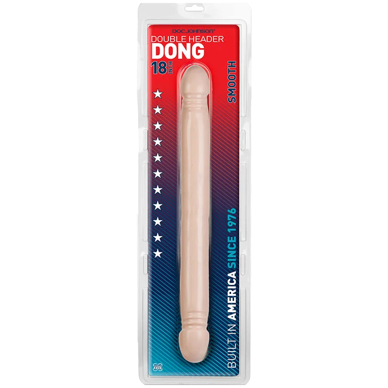 Realistic Masturbator Tool-Double Header Smooth Double Dong 18" by Doc Johnson