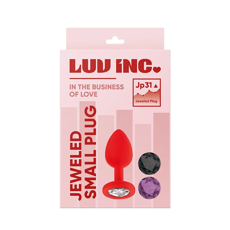 Low-Sound Masturbator-Luv Inc JP31 Jewel Sm Plug W/ 3 Stone Rd