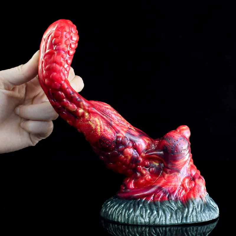 Gamma-ray dildo-Curve Wolf Tongue Dildo Flexible Prostatic Massage with Suction Cup