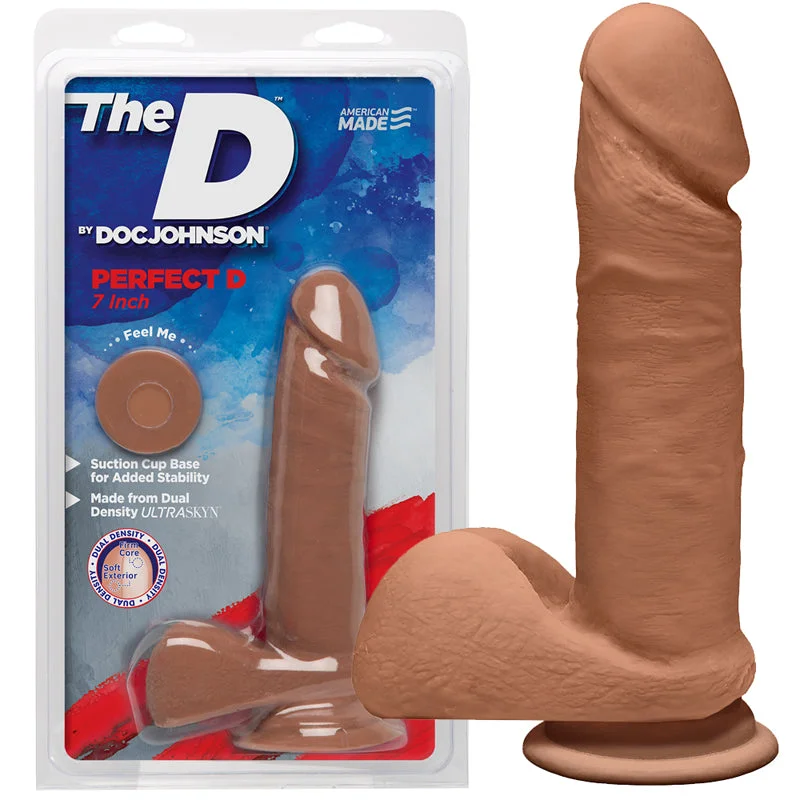 vibrating prostate massager for men with adjustable vibration-The D The Perfect D 7 Inch Caramel