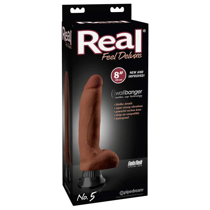 vibrating anal beads for deep pleasure and relaxation-Real Feel Deluxe # 5 - Brown