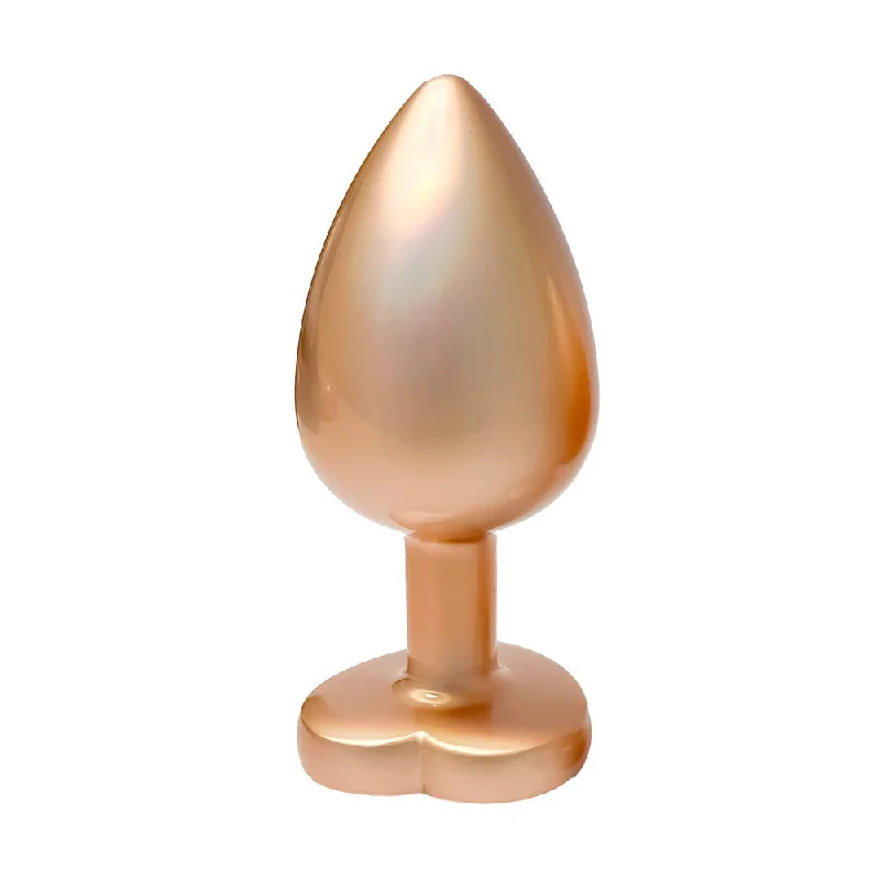 Portable Masturbator Grip-Gleaming Love Pearl Gold Butt Plug Large