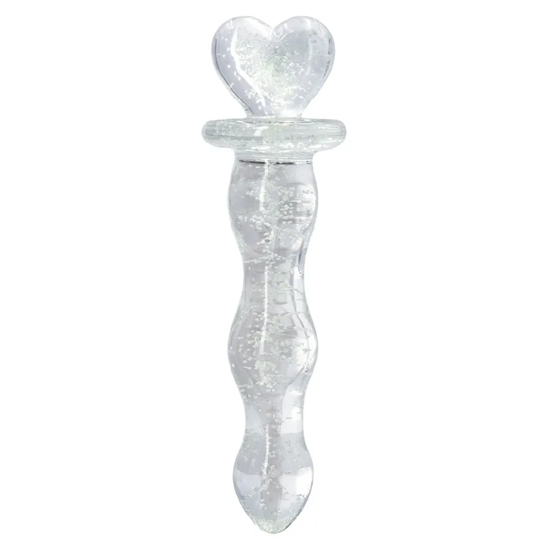 vibrating anal beads for couples play with remote control-Firefly Glow-In-The-Dark Glass Heart Wand