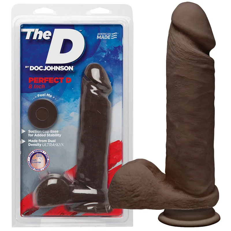 vibrating butt plug for deep anal pleasure-The D The Perfect D 8 Inch Chocolate