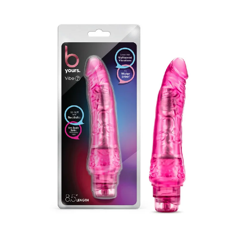 vibrating sex toy for couples with adjustable motor speeds-Blush B Yours Vibe #7 - Pink