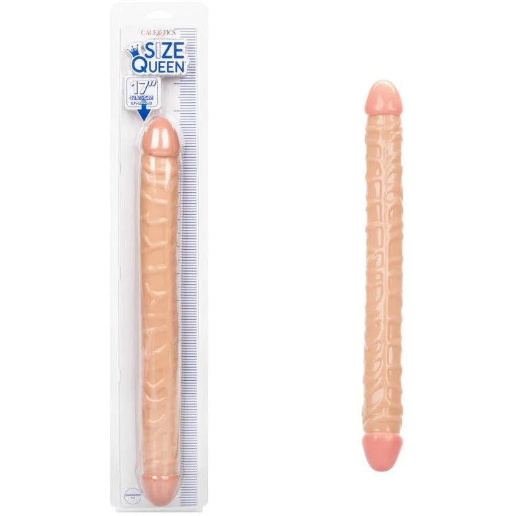 Compact Masturbator Option-Size Queen 17” Double Dong by Cal Exotics